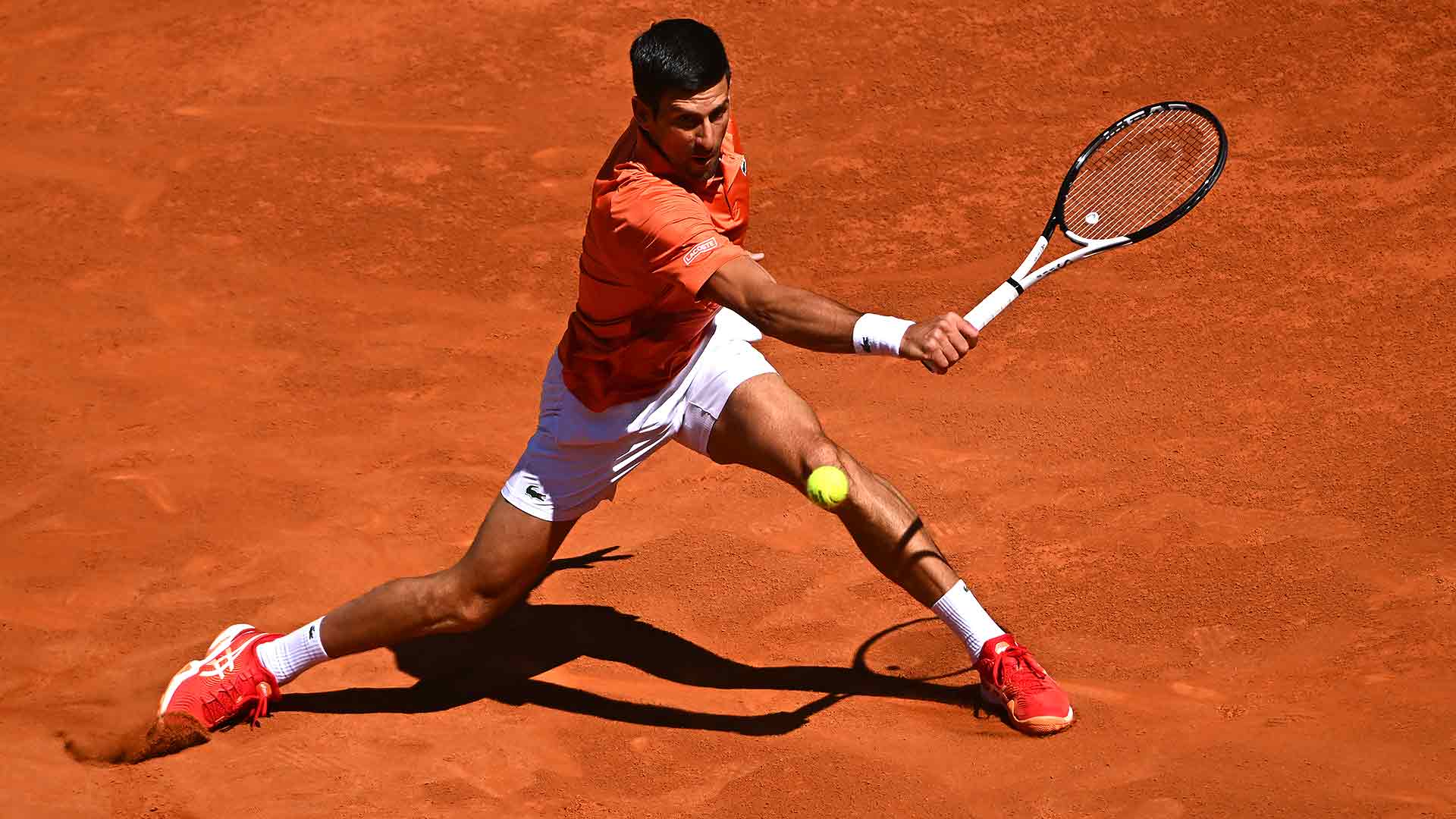 Novak Djokovic demonstrates great defence during the European clay swing.