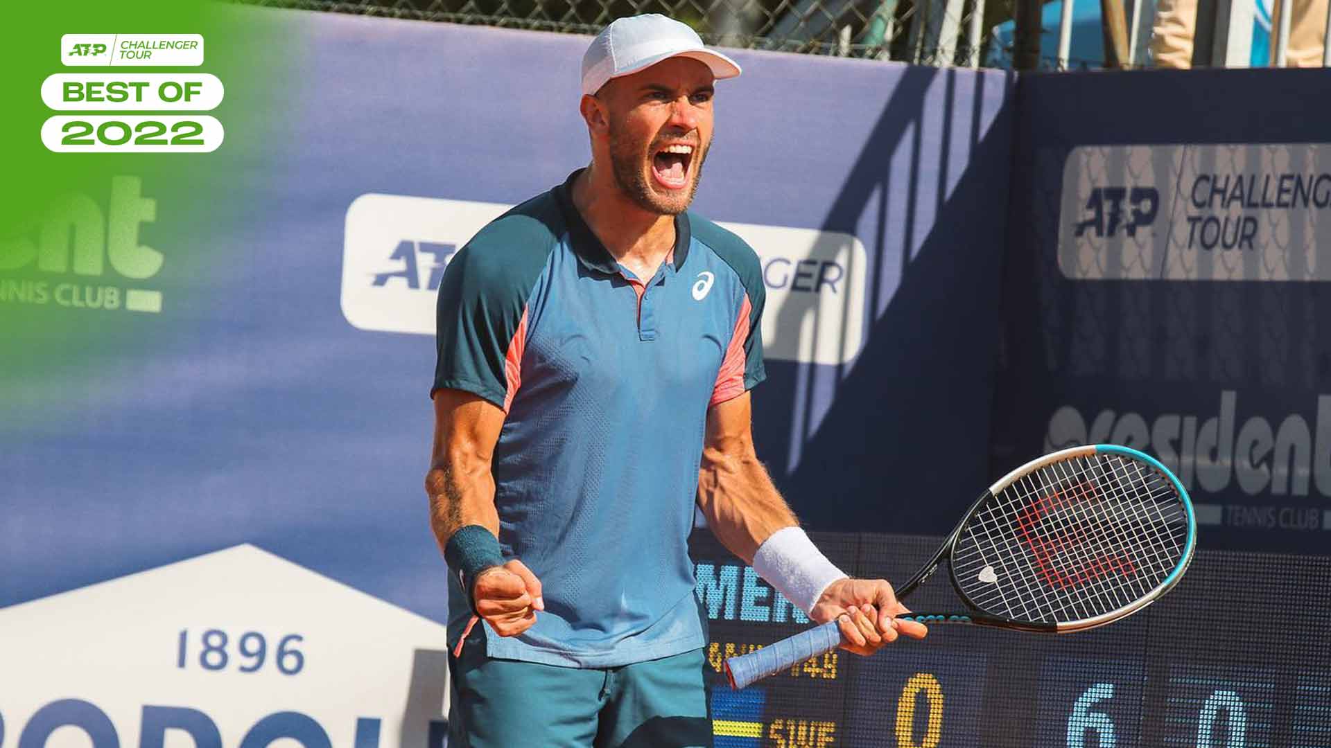 Borna Coric celebrates winning the 2022 Parma Challenger.