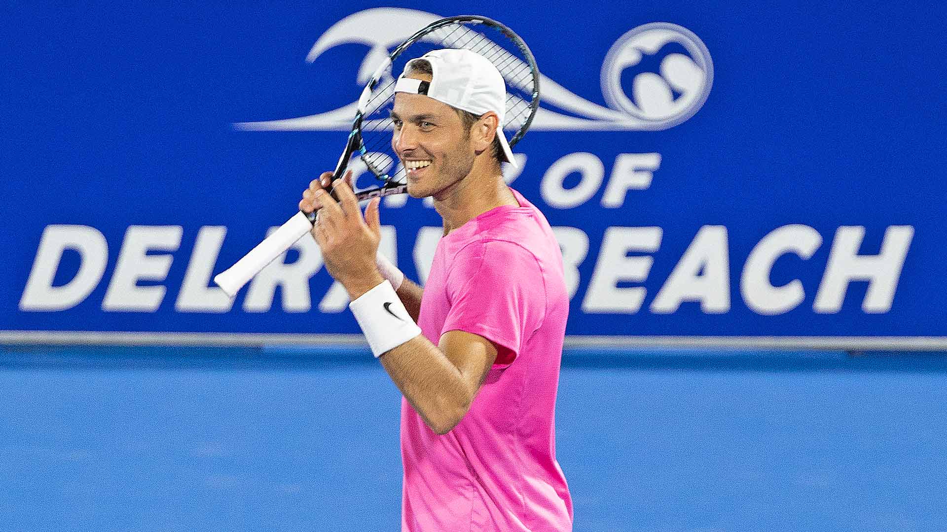 Matija Pecotic defeats Jack Sock in three sets on Tuesday in Delray Beach.