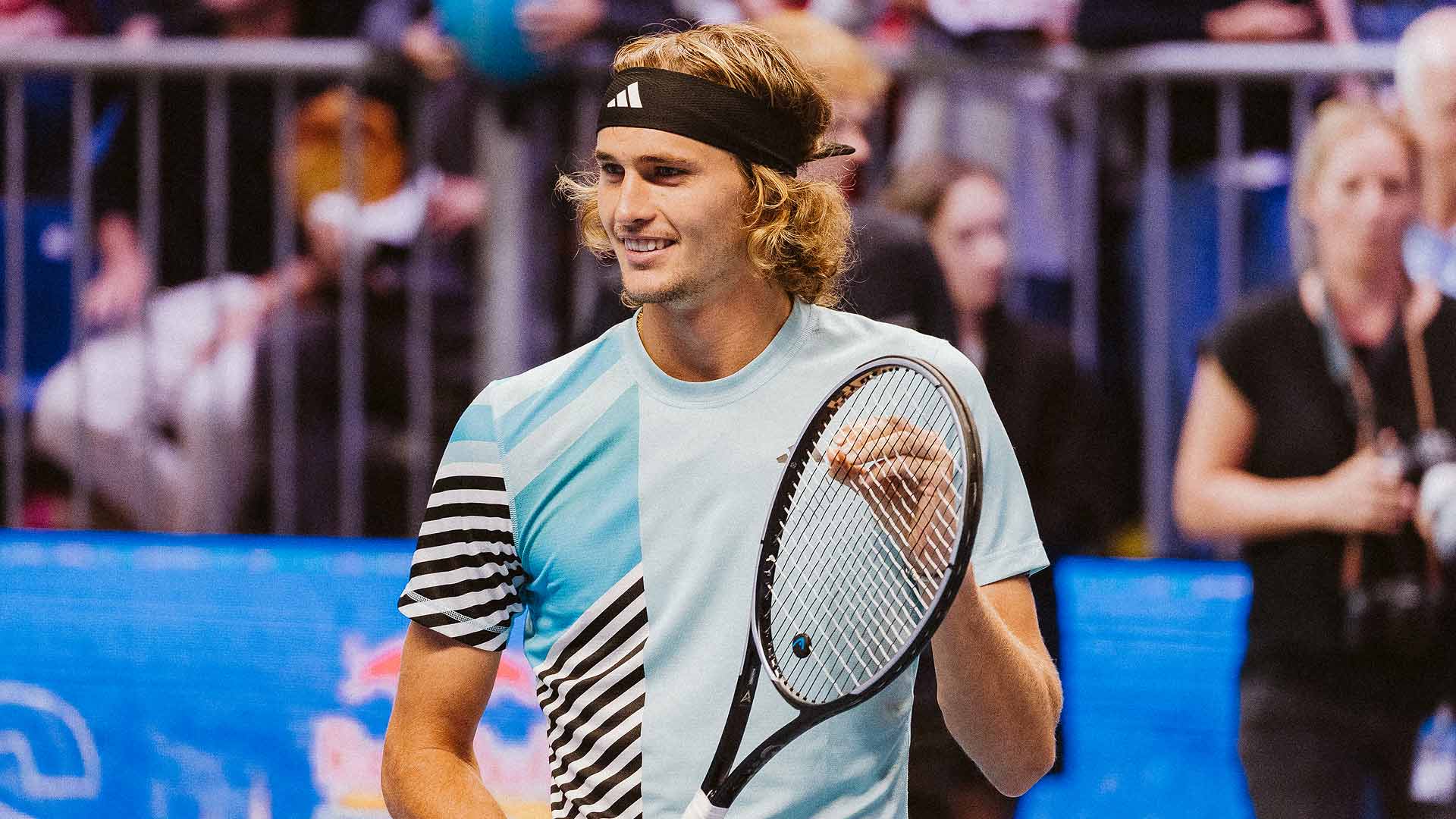 Alexander Zverev during the Red Bull Bassline exhibition event on Friday in Vienna.