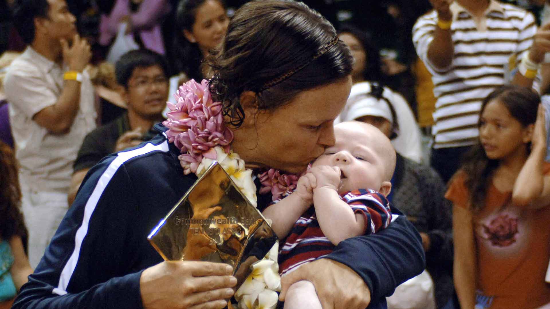 Lindsay Davenport and Jagger Leach in 2007.