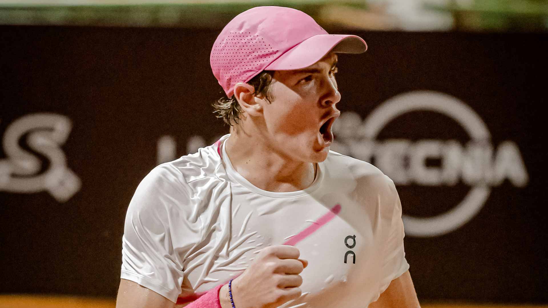 Joao Fonseca in action at the Asuncion Challenger in Paraguay.