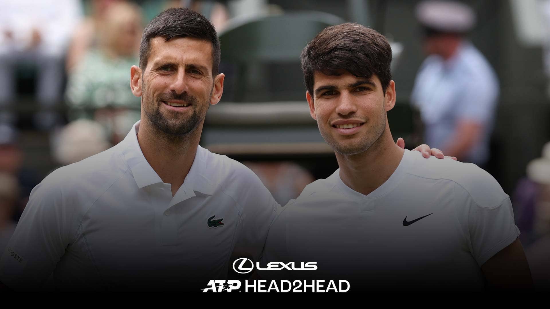 Novak Djokovic leads Carlos Alcaraz 4-3 in the pair's Lexus ATP Head2Head series.