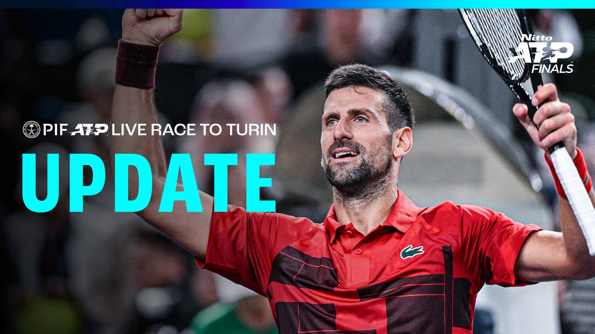 Novak Djokovic is sixth in the PIF ATP Live Race To Turin following his run to the Shanghai final.