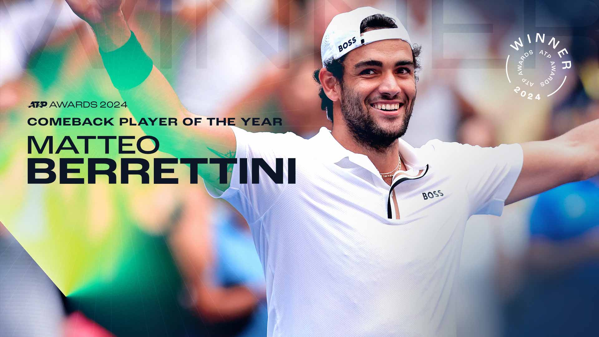 Berrettini's bounceback earns him 2024 Comeback Player of the Year honours