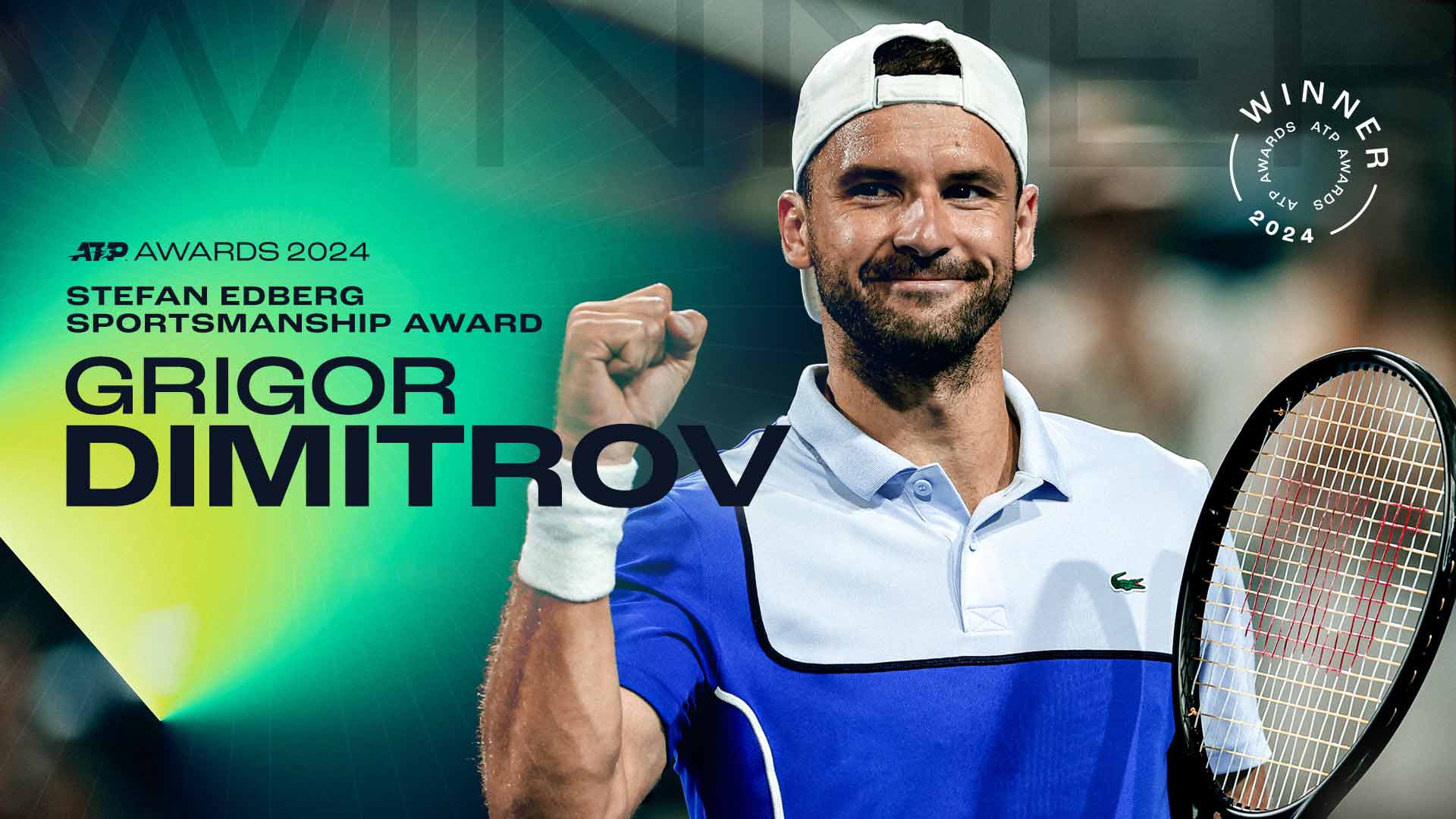 Dimitrov wins 2024 Stefan Edberg Sportsmanship Award