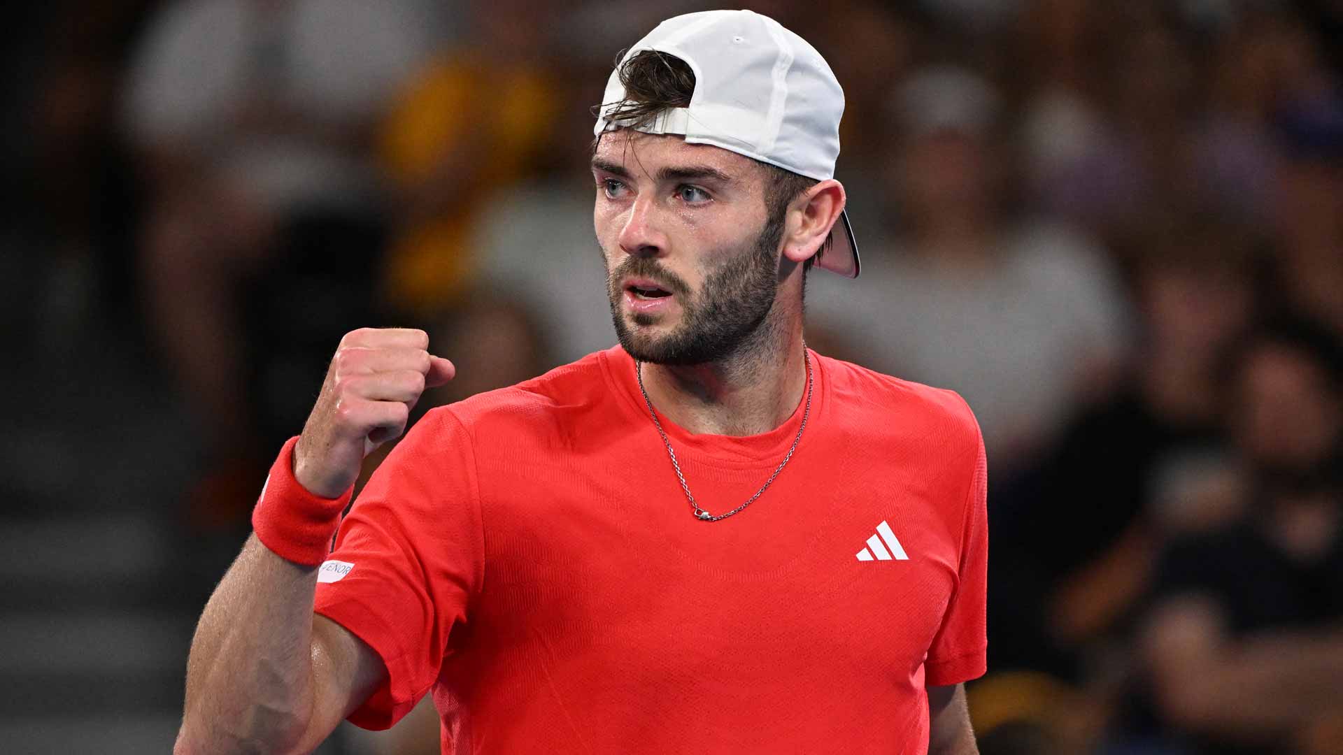 Jacob Fearnley defeats Nick Kyrgios on Monday at the Australian Open.